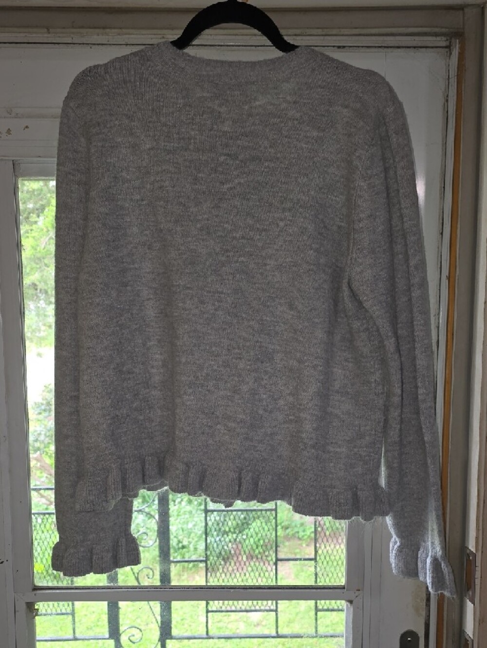 CeCe - Ruffle-Trim Button-Front Cardigan - Picture 2 of 7